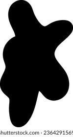 Blob negro orgánico con forma irregular, manchas abstractas, forma abstracta, abstracta, líquido abstracto simple, minimalista, formas orgánicas aleatorias vector