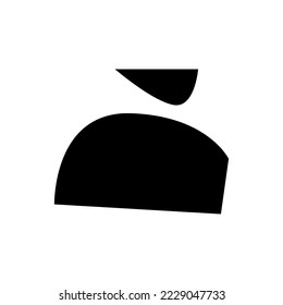 Organic black blobs irregular shape. Abstract shapes vector set, simple forms
