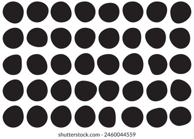 Manchas negras orgánicas de forma irregular. Conjunto de Vector de Formas fluidas Abstractas, formas simples de agua