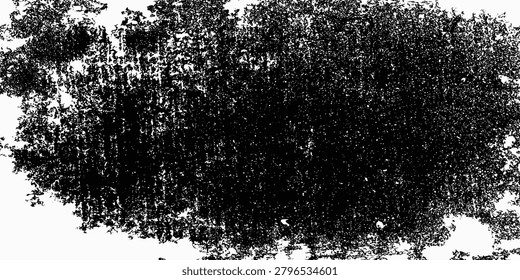 Organic black grunge texture with distressed ink splatter, rough noise and worn edges for backgrounds, overlays, posters and graphic design projects seeking a gritty, vintage or distressed look.