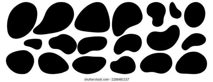 Blob orgánico, sangre. Patrón de redondeo geométrico biológico aleatorio aislado sobre fondo blanco. Bloqueo aleatorio, mancha de tinta. ilustración vectorial.