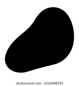 Organic blob, blot. Random blob organic geometric round pattern isolated on white background. Random blotch, inkblot. vector illustration.
