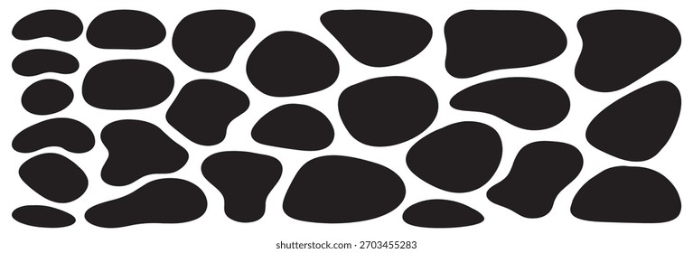 organischer BLOB BLOT zufällige BLOB organische geometrische runde Muster isoliert weißen Hintergrund zufällige BLOB