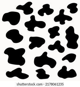 Organic Blob random Shapes in black color