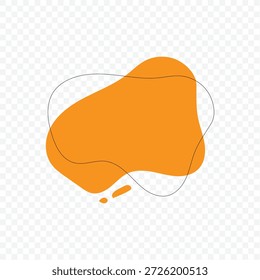 Forma orgánica de la gota, ameba abstracta, sistema irregular del elemento fluido. Simple plano abstracto, figura de la amoeba blob, elemento de Diseño gráfico de forma líquida. Ilustración vectorial .Design eps 10 .