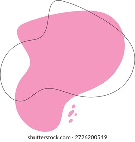 Organic blob shape, abstract amoeba, irregular fluid element set. Simple flat abstract , amoeba blob figure, liquid shape graphic design element. Vector illustration .Design eps 10 .