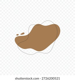 Forma orgánica de la gota, ameba abstracta, sistema irregular del elemento fluido. Simple plano abstracto, figura de la amoeba blob, elemento de Diseño gráfico de forma líquida. Ilustración vectorial .Design eps 10 .