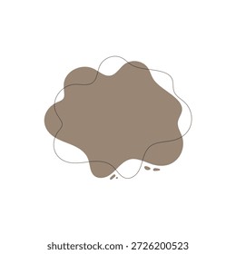 Forma orgánica de la gota, ameba abstracta, sistema irregular del elemento fluido. Simple plano abstracto, figura de la amoeba blob, elemento de Diseño gráfico de forma líquida. Ilustración vectorial .Design eps 10 .
