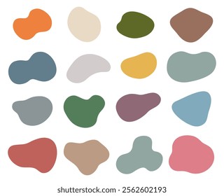 Organic blob shape hand drawn background.
