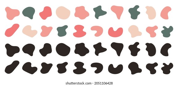 Organic blob shape. irregular round liquid vector element. abstract fluid art.