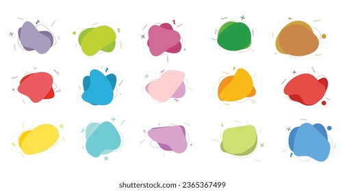 Organic blob shape. modern blotch shape. Organic amoeba blob shape abstract colorful vector illustration