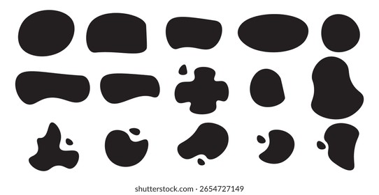 Organic blob shape vector set