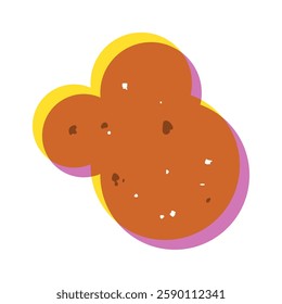 Organic blobs fluid risograph shape