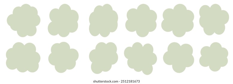 Organische Kleckse gestalten abstrakte Farben mit Linie. Satz von unregelmäßigen Blot Form Grafik Element Vektorgrafik .