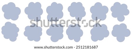 Organic blobs shape abstract  colorfull with line. Set of irregular blot form graphic element vector illustration .