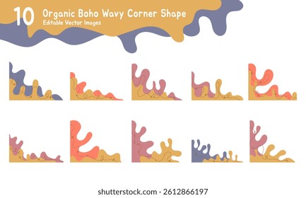 Organic Boho Wavy Corner Shape Collections