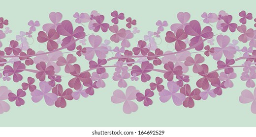 Organic border design, seamless pattern