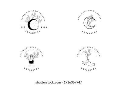 organic botanical minimal natural iconic graphic decor linear simple floral logo design