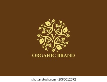 Organic brand logo design concept