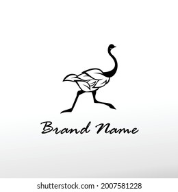 organic breeding ostrich logo design