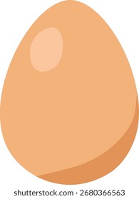 Vector de huevo marrón orgánico estilo plano