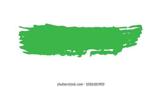 Organic Brushes Grunge Paint stripe. Distressed  Vector Brush Stroke. Green Modern Textured banner. Dirty Artistic Design Elements. Creative Design Elements. Perfect For Logo, Banner, Icon.
