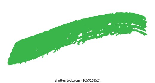 Organic Brushes Grunge Paint stripe. Distressed  Vector Brush Stroke. Green Modern Textured banner. Dirty Artistic Design Elements. Creative Design Elements. Perfect For Logo, Banner, Icon.