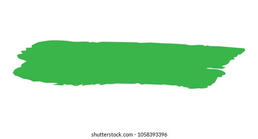 Organic Brushes Grunge Paint stripe. Distressed  Vector Brush Stroke. Green Modern Textured banner. Dirty Artistic Design Elements. Creative Design Elements. Perfect For Logo, Banner, Icon.