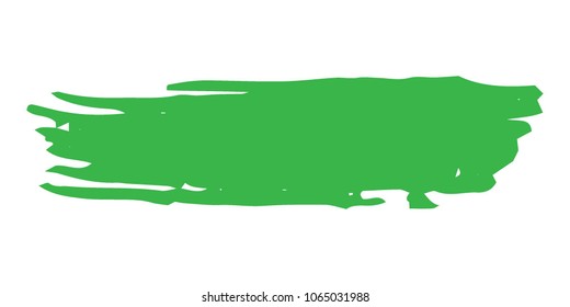 Organic Brushes Grunge Paint stripe. Distressed  Vector Brush Stroke. Green Modern Textured banner. Dirty Artistic Design Elements. Creative Design Elements. Perfect For Logo, Banner, Icon.