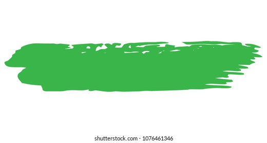 Organic Brushes Grunge Paint stripe. Distressed  Vector Brush Stroke. Green Modern Textured banner. Dirty Artistic Design Elements. Creative Design Elements. Perfect For Logo, Banner, Icon.