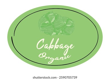 Organic Cabbage Green Label Tag