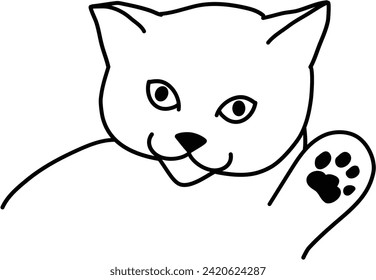 Organic of Cat vector outline