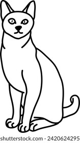Organic of Cat vector outline