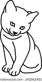 Organic of Cat vector outline