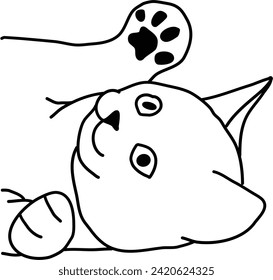 Organic of Cat vector outline