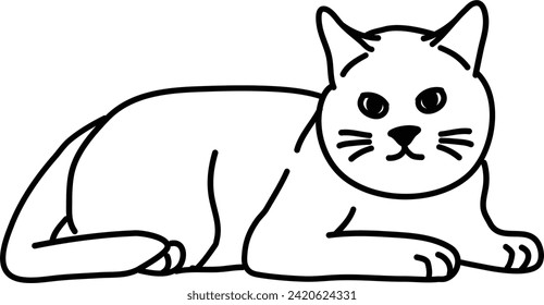 Organic of Cat vector outline