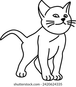Organic of Cat vector outline