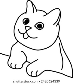 Organic of Cat vector outline