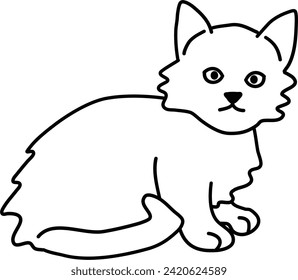 Organic of Cat vector outline