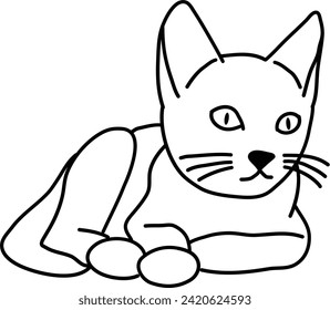 Organic of Cat vector outline