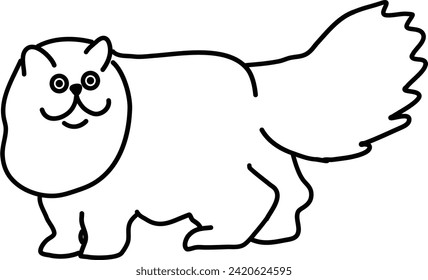 Organic of Cat vector outline