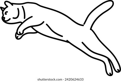Organic of Cat vector outline