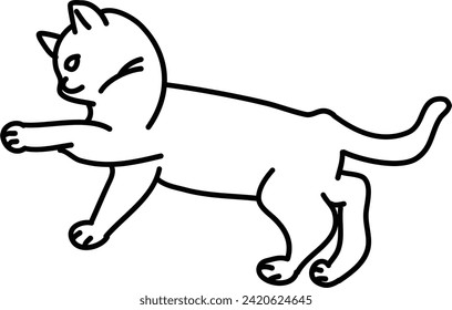 Organic of Cat vector outline