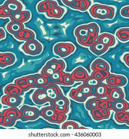 Organic cells - color vector seamless pattern