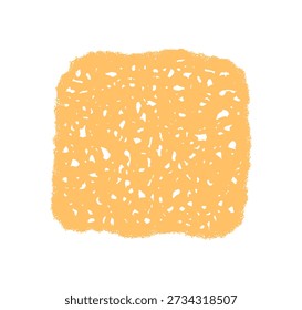Quadro de giz orgânico com textura ondulada forma um fundo quadrado. Borda rabiscada e estilo de retângulo grunge misturam-se com elementos de texto e ícone. Ideal para texto em negrito, banner, projetos de maquete.