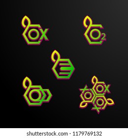 Organic and chemical logo icon concept.