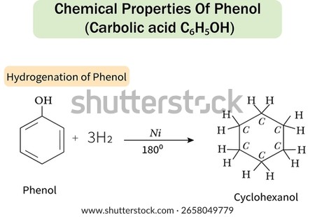 Organic Chemistry. Conversion of Phenol to Cyclohexanol (Carbolic Acid)