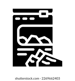 organic chocolate candy food glyph icon vector. organic chocolate candy food sign. isolated symbol illustration