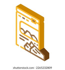 organic chocolate candy food isometric icon vector. organic chocolate candy food sign. isolated symbol illustration