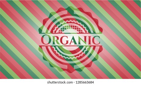 Organic christmas colors emblem.